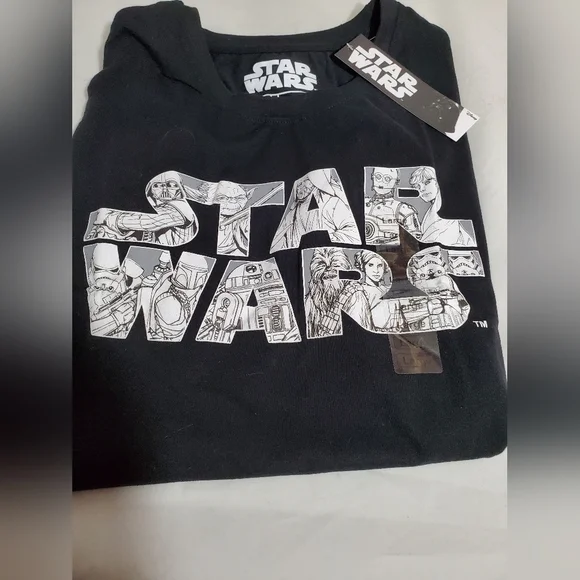 Disney Star Wars MENS Tee Shirt comic strip Black and White - Picture 3 of 9